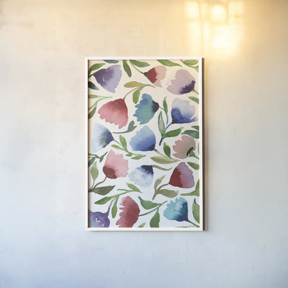 Spring Joy IV by Cheryl Warrick. shown as a paper print in a white frame. Available as a archival giclee rolled canvas, fine art paper, or poster print. SKU 86975h.