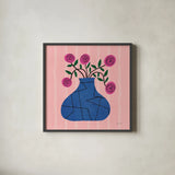 Still Blooms I by Cheryl Warrick. Shown in a sleek black glass frame for a contemporary gallery look. Available as an archival giclee rolled canvas, fine art paper, or poster print. SKU 103990a.