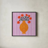 Still Blooms III by Cheryl Warrick. Shown in a sleek black glass frame for a contemporary gallery look. Available as an archival giclee rolled canvas, fine art paper, or poster print. SKU 103992a.