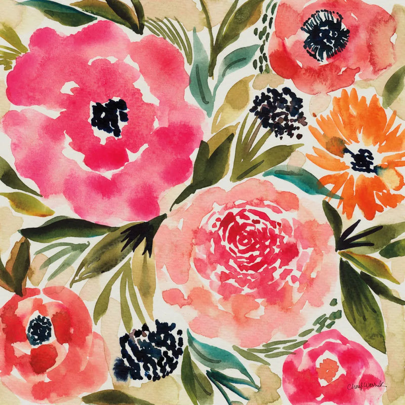 Summer Petals II by Cheryl Warrick. SKU 78389a. Archival Giclee Fine art print for wall decor.