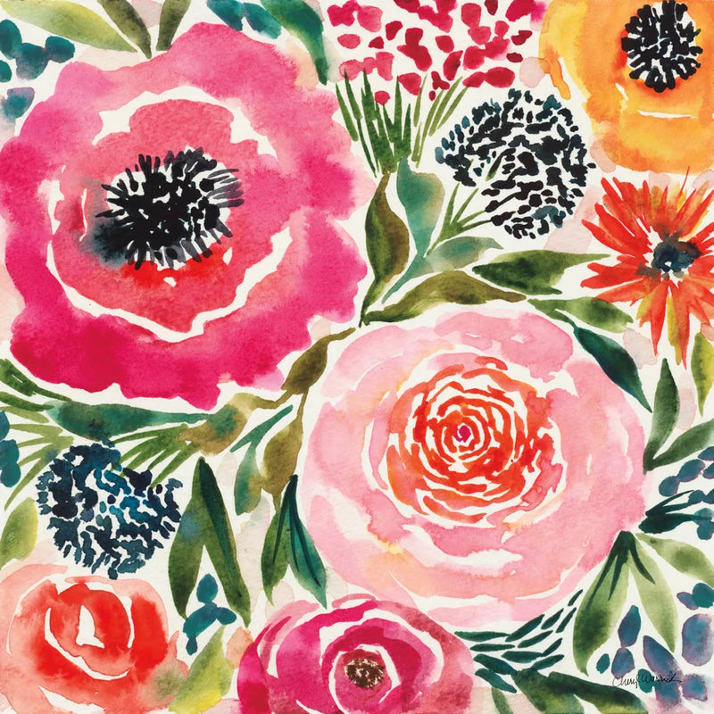 Summer Petals III by Cheryl Warrick. SKU 78390a. Archival Giclee Fine art print for wall decor.