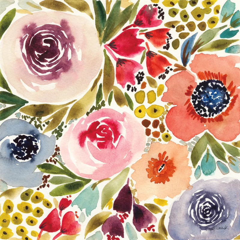 Summer Petals IV by Cheryl Warrick. SKU 78391a. Archival Giclee Fine art print for wall decor.