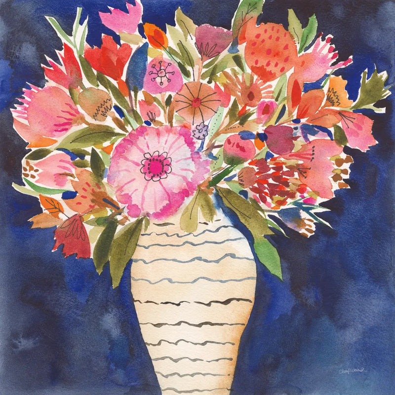 Surprise Florals I by Cheryl Warrick. SKU 103275a. Archival Giclee Fine art print for wall decor.