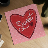Sweet Valentine by Cheryl Warrick. Shown as a detailed flat fine art print, highlighting archival giclee quality. Available as an archival giclee rolled canvas, fine art paper, or poster print. SKU 104040a.