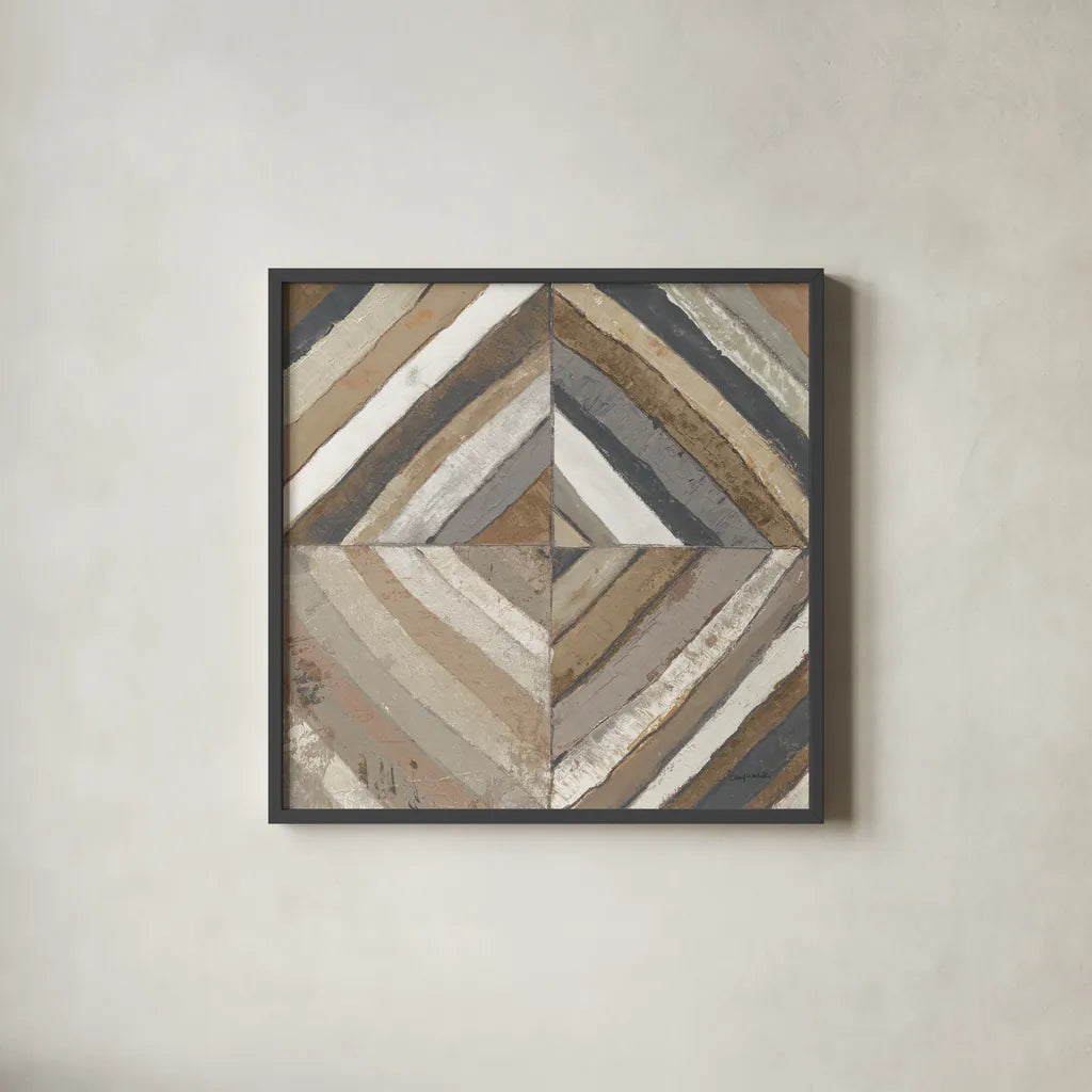 The Center II Abstract Crop Dark by Cheryl Warrick. Shown in a sleek black glass frame for a contemporary gallery look. Available as an archival giclee rolled canvas, fine art paper, or poster print. SKU 79822a.