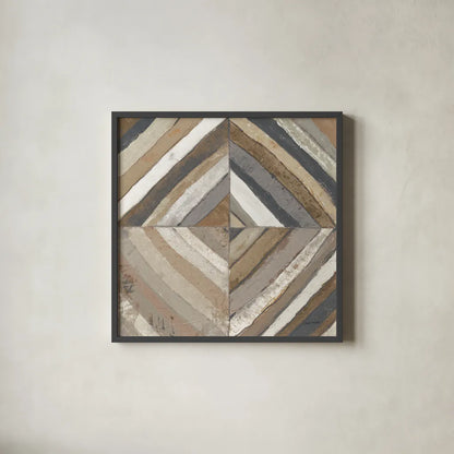 The Center II Abstract Crop Dark by Cheryl Warrick. Shown in a sleek black glass frame for a contemporary gallery look. Available as an archival giclee rolled canvas, fine art paper, or poster print. SKU 79822a.