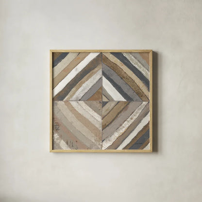The Center II Abstract Crop Dark by Cheryl Warrick. Shown in a natural wood glass frame for a timeless modern aesthetic. Available as an archival giclee rolled canvas, fine art paper, or poster print. SKU 79822a.