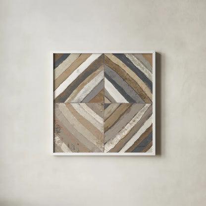 The Center II Abstract Crop Dark by Cheryl Warrick. Shown in a crisp white glass frame for a clean and minimalist style. Available as an archival giclee rolled canvas, fine art paper, or poster print. SKU 79822a.