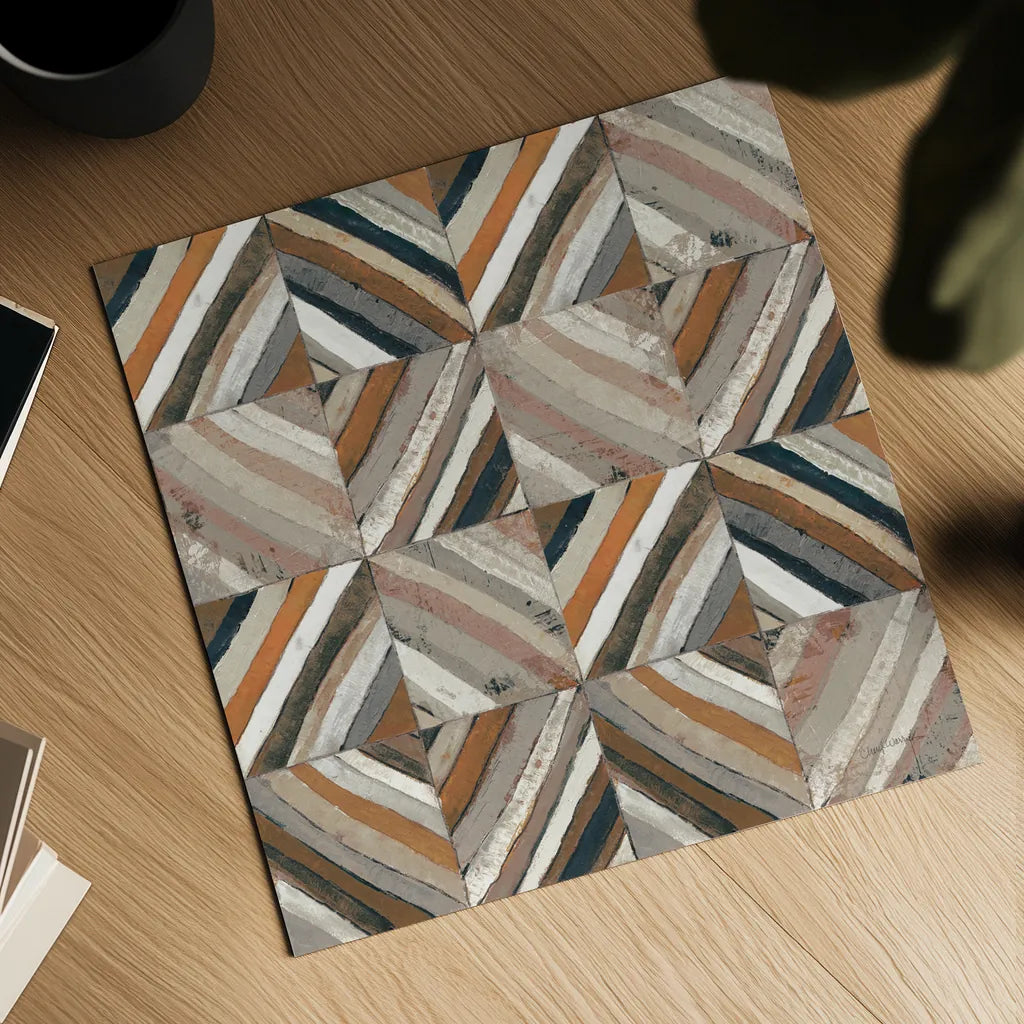 The Center II Abstract Warm by Cheryl Warrick. Shown as a detailed flat fine art print, highlighting archival giclee quality. Available as an archival giclee rolled canvas, fine art paper, or poster print. SKU 55286a.