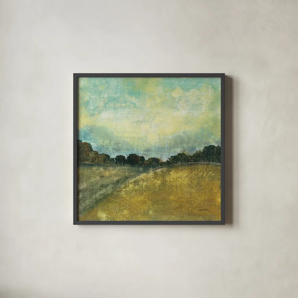 This Place II by Cheryl Warrick. Shown in a sleek black glass frame for a contemporary gallery look. Available as an archival giclee rolled canvas, fine art paper, or poster print. SKU 15691a.