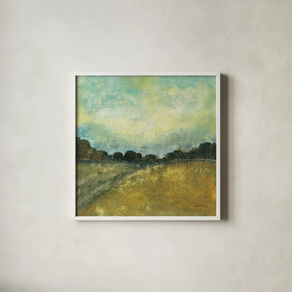 This Place II by Cheryl Warrick. Shown in a crisp white glass frame for a clean and minimalist style. Available as an archival giclee rolled canvas, fine art paper, or poster print. SKU 15691a.