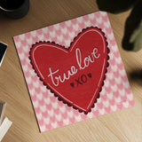 True Love Valentine by Cheryl Warrick. Shown as a detailed flat fine art print, highlighting archival giclee quality. Available as an archival giclee rolled canvas, fine art paper, or poster print. SKU 104039a.