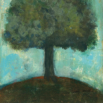Under the Tree Square  II by Cheryl Warrick. SKU 37757a. Archival Giclee Fine art print for wall decor.