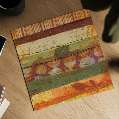 Urban Mixed Bag IV by Cheryl Warrick. Shown as a detailed flat fine art print, highlighting archival giclee quality. Available as an archival giclee rolled canvas, fine art paper, or poster print. SKU 37773a.