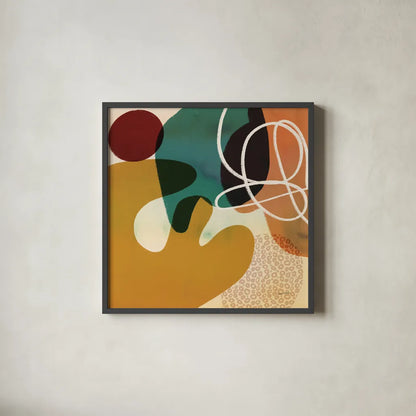 Variety IV by Cheryl Warrick. Shown in a sleek black glass frame for a contemporary gallery look. Available as an archival giclee rolled canvas, fine art paper, or poster print. SKU 90932a.
