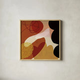 Variety V by Cheryl Warrick. Shown in a natural wood glass frame for a timeless modern aesthetic. Available as an archival giclee rolled canvas, fine art paper, or poster print. SKU 90933a.