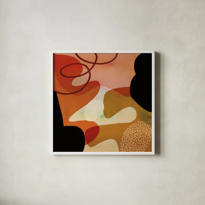 Variety VII by Cheryl Warrick. Shown in a crisp white glass frame for a clean and minimalist style. Available as an archival giclee rolled canvas, fine art paper, or poster print. SKU 90935a.