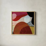 Variety VIII by Cheryl Warrick. Shown in a natural wood glass frame for a timeless modern aesthetic. Available as an archival giclee rolled canvas, fine art paper, or poster print. SKU 90936a.