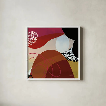 Variety VIII by Cheryl Warrick. Shown in a crisp white glass frame for a clean and minimalist style. Available as an archival giclee rolled canvas, fine art paper, or poster print. SKU 90936a.