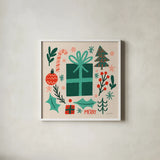 Warm Wishes I by Cheryl Warrick. Shown in a crisp white glass frame for a clean and minimalist style. Available as an archival giclee rolled canvas, fine art paper, or poster print. SKU 97607a.