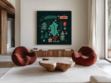 Warm Wishes II by Cheryl Warrick. Shown as extra-large giant wall art in a modern living room. Available as an archival giclee rolled canvas, fine art paper, or poster print. SKU 97608a.