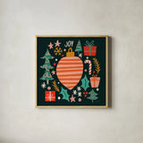 Warm Wishes III by Cheryl Warrick. Shown in a natural wood glass frame for a timeless modern aesthetic. Available as an archival giclee rolled canvas, fine art paper, or poster print. SKU 97609a.