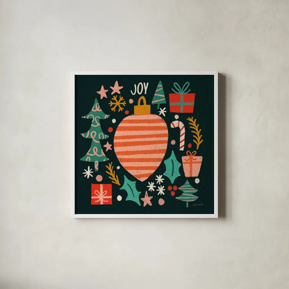 Warm Wishes III by Cheryl Warrick. Shown in a crisp white glass frame for a clean and minimalist style. Available as an archival giclee rolled canvas, fine art paper, or poster print. SKU 97609a.