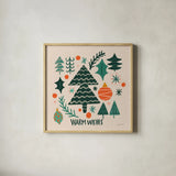 Warm Wishes IV by Cheryl Warrick. Shown in a natural wood glass frame for a timeless modern aesthetic. Available as an archival giclee rolled canvas, fine art paper, or poster print. SKU 97610a.