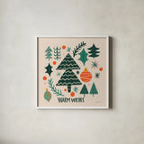 Warm Wishes IV by Cheryl Warrick. Shown in a crisp white glass frame for a clean and minimalist style. Available as an archival giclee rolled canvas, fine art paper, or poster print. SKU 97610a.