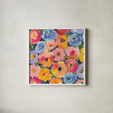Whimsy II by Cheryl Warrick. Shown in a crisp white glass frame for a clean and minimalist style. Available as an archival giclee rolled canvas, fine art paper, or poster print. SKU 103256a.
