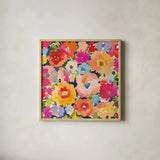 Whimsy IV by Cheryl Warrick. Shown in a natural wood glass frame for a timeless modern aesthetic. Available as an archival giclee rolled canvas, fine art paper, or poster print. SKU 103258a.