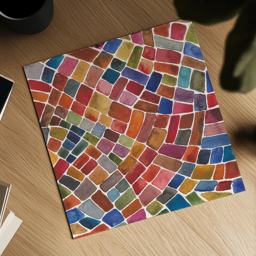 Winding Path II by Cheryl Warrick. Shown as a detailed flat fine art print, highlighting archival giclee quality. Available as an archival giclee rolled canvas, fine art paper, or poster print. SKU 84788a.