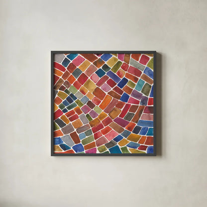 Winding Path II by Cheryl Warrick. Shown in a sleek black glass frame for a contemporary gallery look. Available as an archival giclee rolled canvas, fine art paper, or poster print. SKU 84788a.