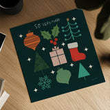 Winter Cheer III by Cheryl Warrick. Shown as a detailed flat fine art print, highlighting archival giclee quality. Available as an archival giclee rolled canvas, fine art paper, or poster print. SKU 102797a.