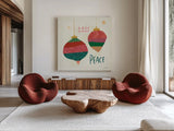 Winter Wonder III by Cheryl Warrick. Shown as extra-large giant wall art in a modern living room. Available as an archival giclee rolled canvas, fine art paper, or poster print. SKU 97605a.
