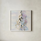Abstract Lines on Pastel I by Chris Paschke. Shown in a crisp white glass frame for a clean and minimalist style. Available as an archival giclee rolled canvas, fine art paper, or poster print. SKU 31755a.