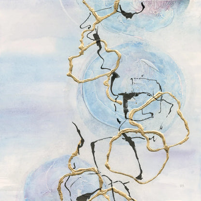 Abstract Lines on Pastel II by Chris Paschke. SKU 31756a. Archival Giclee Fine art print for wall decor.