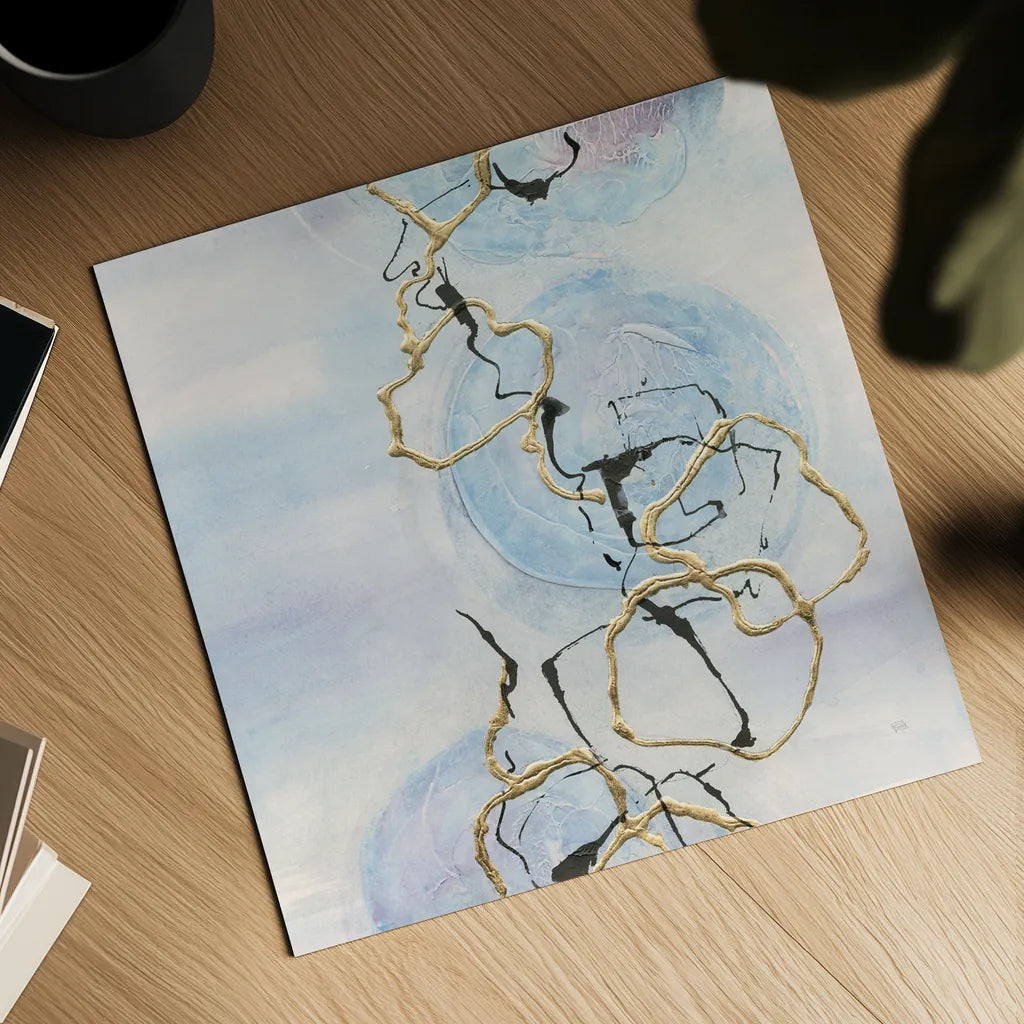 Abstract Lines on Pastel II by Chris Paschke. Shown as a detailed flat fine art print, highlighting archival giclee quality. Available as an archival giclee rolled canvas, fine art paper, or poster print. SKU 31756a.