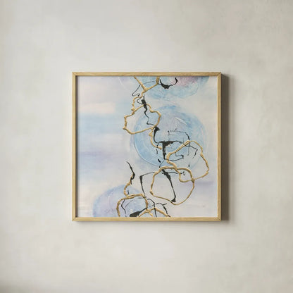 Abstract Lines on Pastel II by Chris Paschke. Shown in a natural wood glass frame for a timeless modern aesthetic. Available as an archival giclee rolled canvas, fine art paper, or poster print. SKU 31756a.