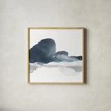 Abstracted Coastal I by Chris Paschke. Shown in a natural wood glass frame for a timeless modern aesthetic. Available as an archival giclee rolled canvas, fine art paper, or poster print. SKU 83773a.