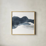 Abstracted Coastal III by Chris Paschke. Shown in a natural wood glass frame for a timeless modern aesthetic. Available as an archival giclee rolled canvas, fine art paper, or poster print. SKU 83775a.
