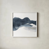 Abstracted Coastal III by Chris Paschke. Shown in a crisp white glass frame for a clean and minimalist style. Available as an archival giclee rolled canvas, fine art paper, or poster print. SKU 83775a.