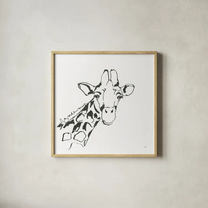 African Animals I by Chris Paschke. Shown in a natural wood glass frame for a timeless modern aesthetic. Available as an archival giclee rolled canvas, fine art paper, or poster print. SKU 65002a.