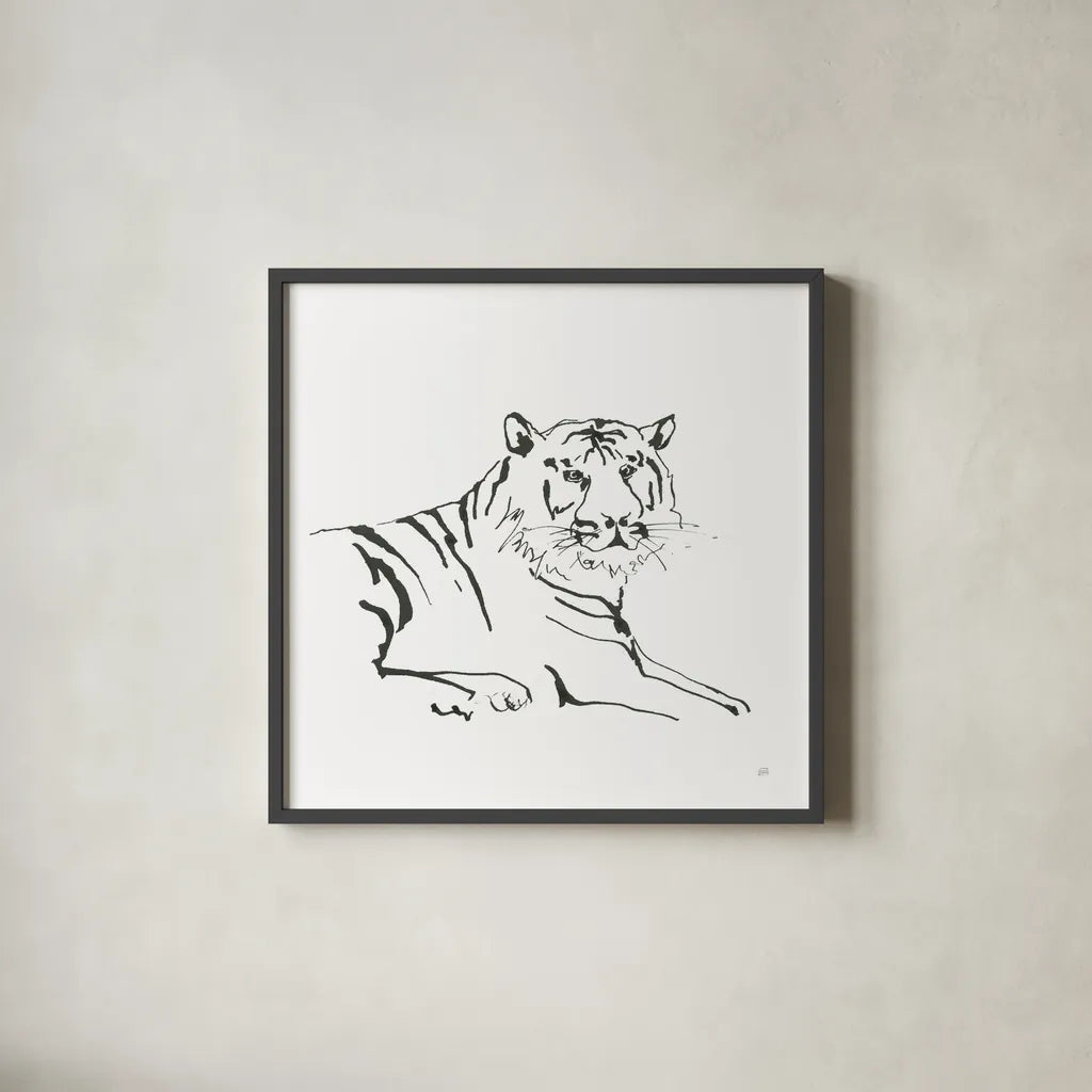 African Animals III by Chris Paschke. Shown in a sleek black glass frame for a contemporary gallery look. Available as an archival giclee rolled canvas, fine art paper, or poster print. SKU 65004a.