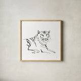 African Animals III by Chris Paschke. Shown in a natural wood glass frame for a timeless modern aesthetic. Available as an archival giclee rolled canvas, fine art paper, or poster print. SKU 65004a.
