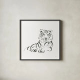 African Animals IV by Chris Paschke. Shown in a sleek black glass frame for a contemporary gallery look. Available as an archival giclee rolled canvas, fine art paper, or poster print. SKU 65005a.