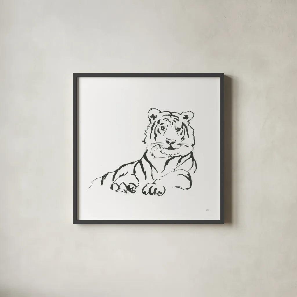 African Animals IV by Chris Paschke. Shown in a sleek black glass frame for a contemporary gallery look. Available as an archival giclee rolled canvas, fine art paper, or poster print. SKU 65005a.