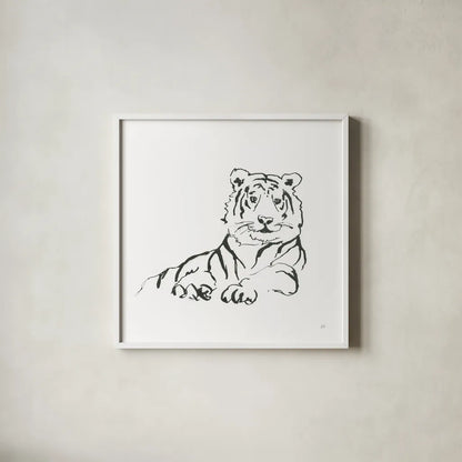 African Animals IV by Chris Paschke. Shown in a crisp white glass frame for a clean and minimalist style. Available as an archival giclee rolled canvas, fine art paper, or poster print. SKU 65005a.