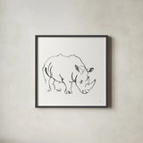 African Animals V by Chris Paschke. Shown in a sleek black glass frame for a contemporary gallery look. Available as an archival giclee rolled canvas, fine art paper, or poster print. SKU 65006a.