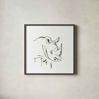 African Animals VI by Chris Paschke. Shown in a sleek black glass frame for a contemporary gallery look. Available as an archival giclee rolled canvas, fine art paper, or poster print. SKU 65007a.